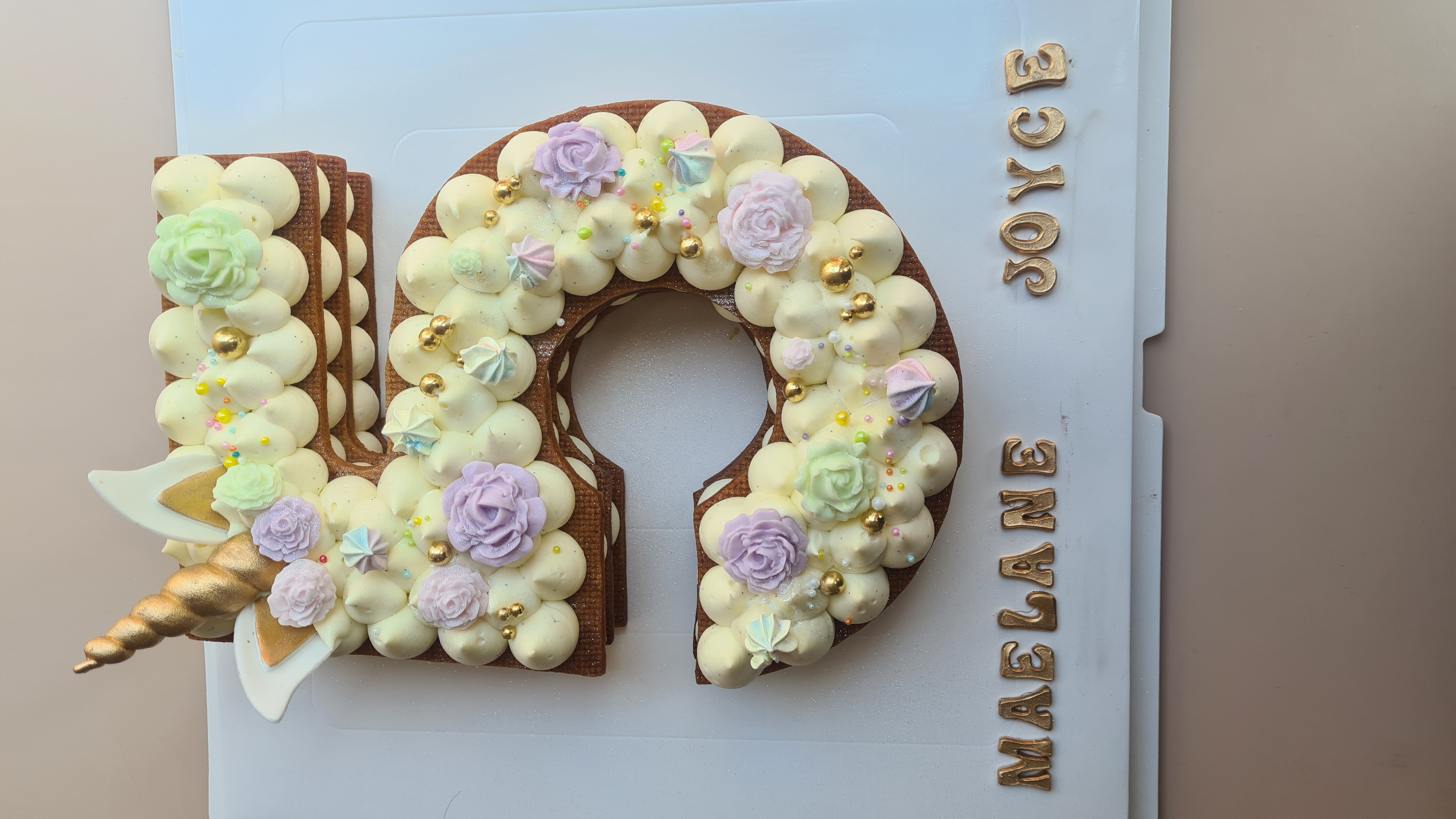 Number cake chiffre 5 coloré - Gâteau d'anniversaire enfant Paris