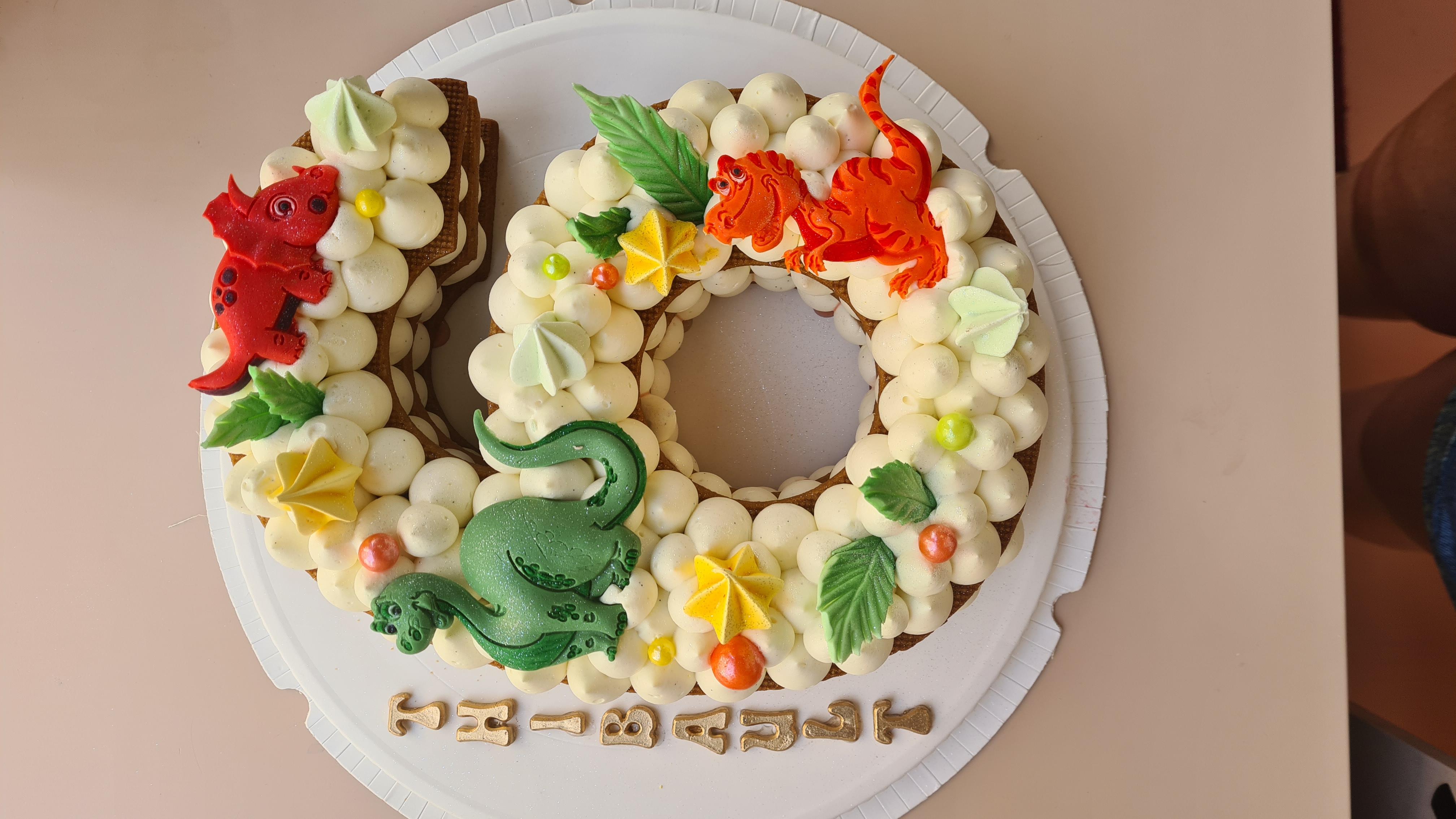 Number cake chiffre 6 élégant - Gâteau anniversaire adulte Paris